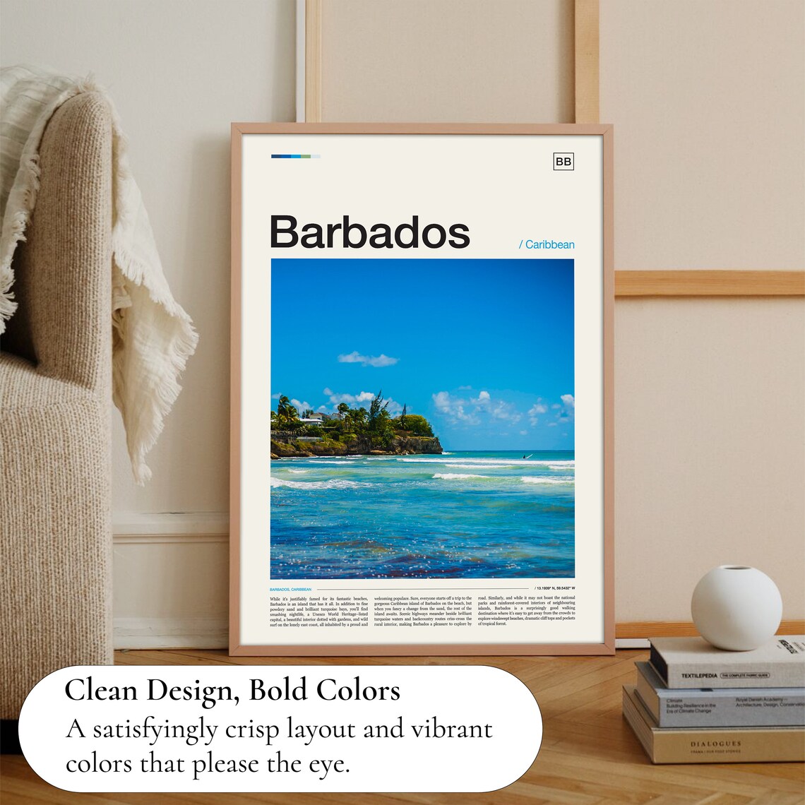 Barbados Caribbean Decor Travel Poster - Image 3