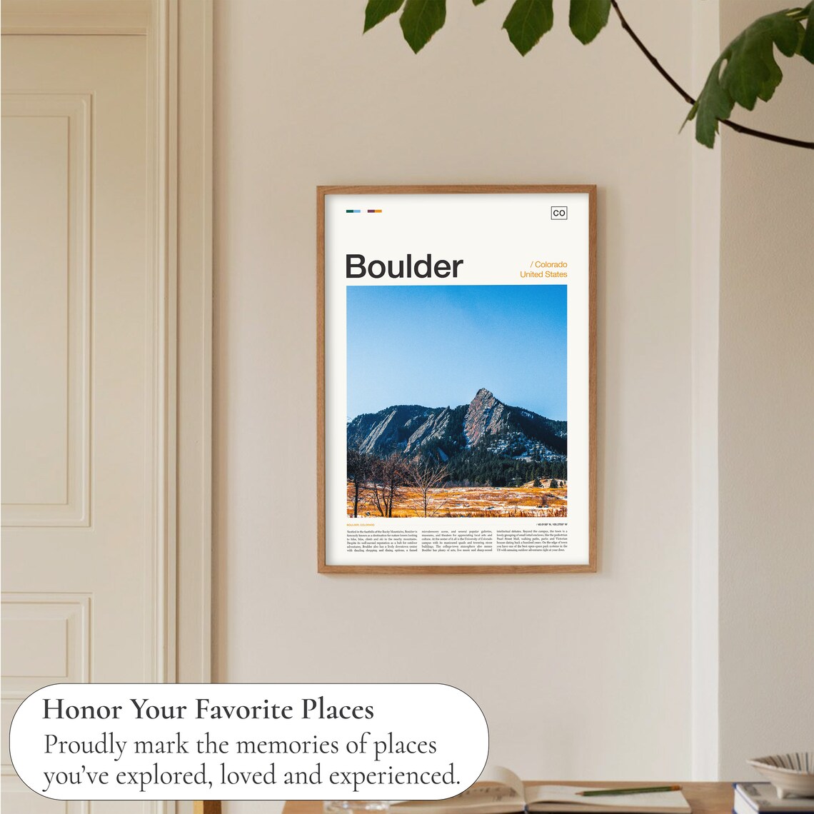 Boulder Travel Poster, Colorado City Art Print - Image 5