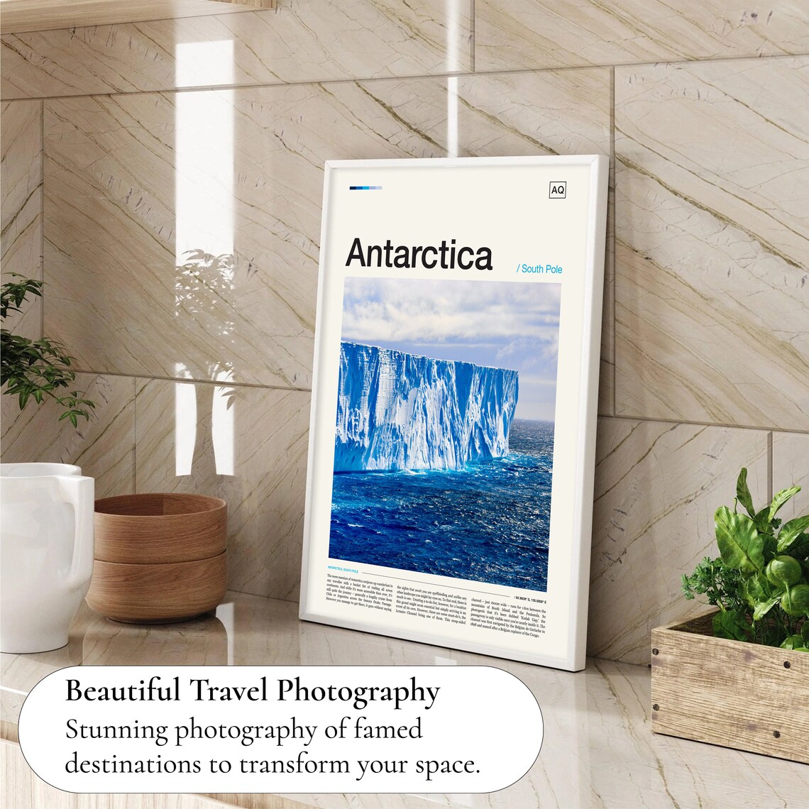 Antarctica Giant Iceberg Wall South Pole Polar Travel Poster - Image 4