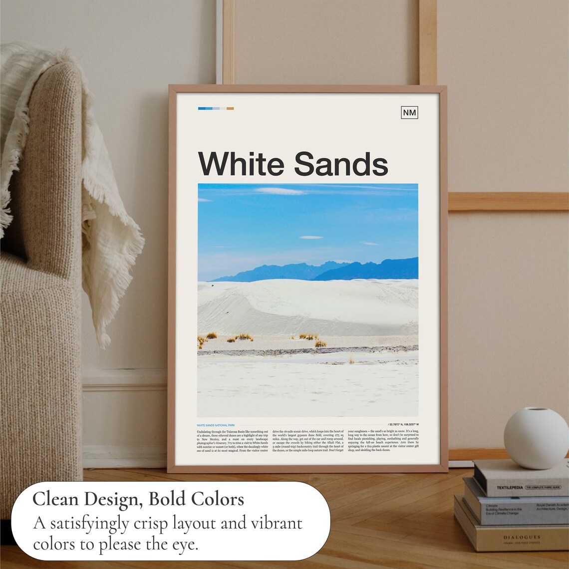 White Sands National Park Gypsum Dunes New Mexico Desert Photo Poster - Image 3