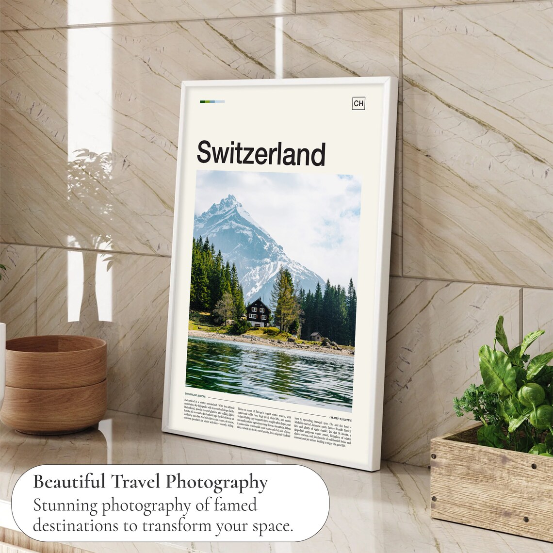 Switzerland Travel Poster, Swiss Travel Art Print - Image 4