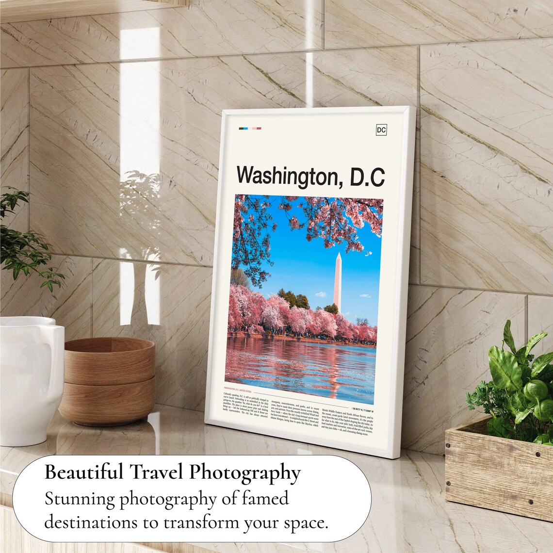 Washington DC Travel Poster, Capital City Wall Art - Image 4