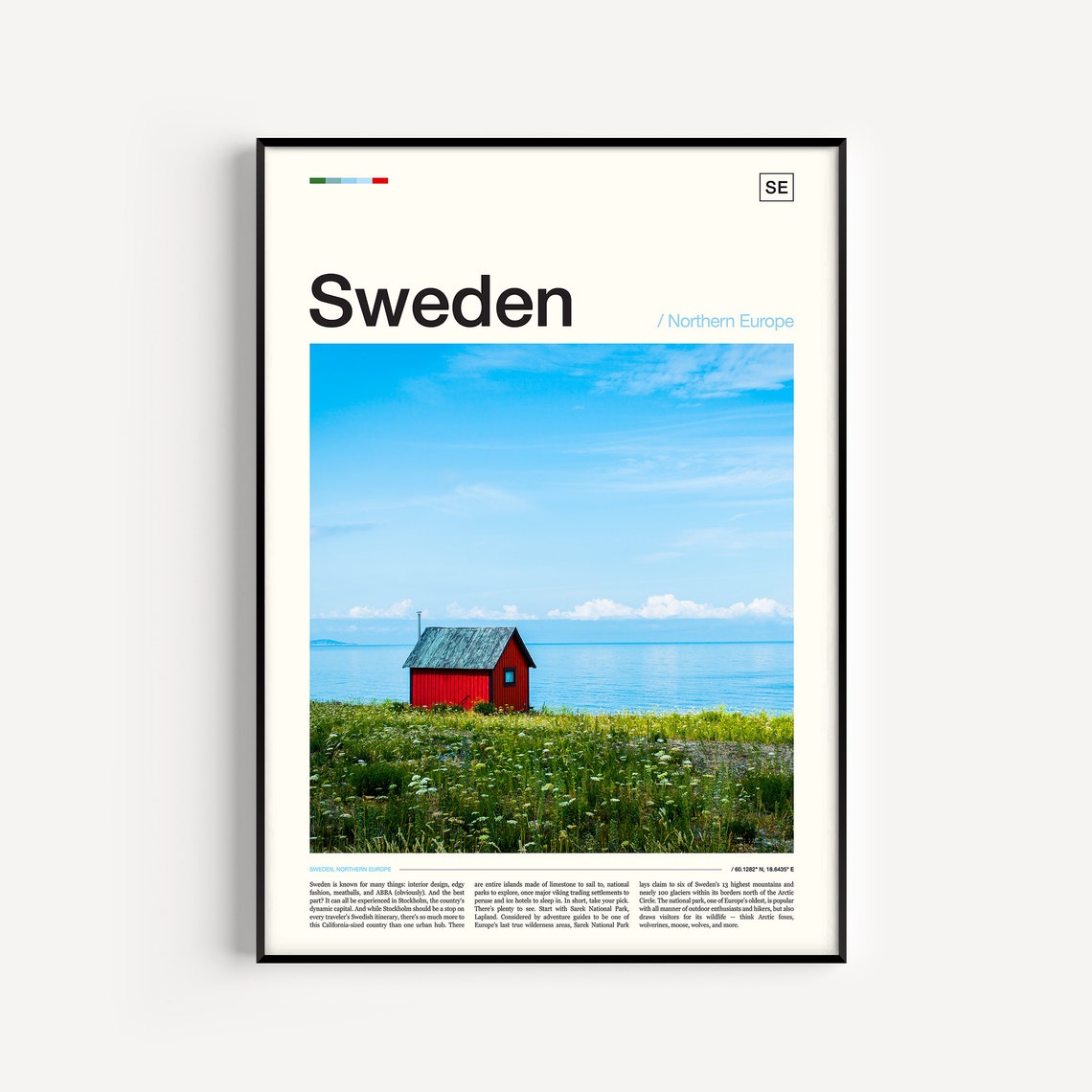 Sweden Print Sweden Poster Sweden Wall Art Sweden Art Swedish Art Swedish Dcor Swedish Poster Sweden Travel Poster