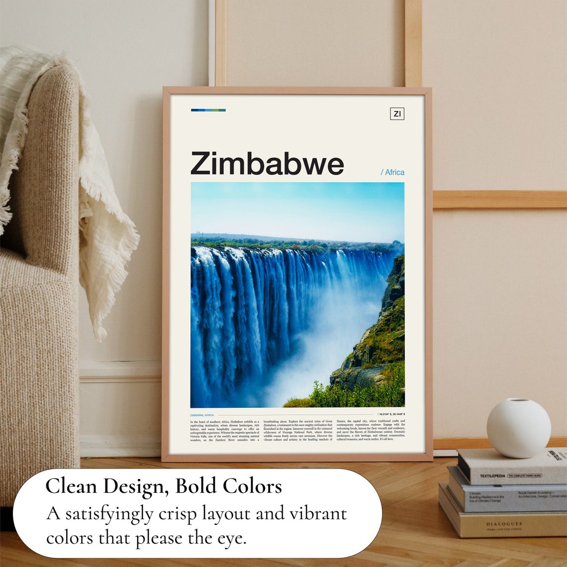 Zimbabwe Travel Zimbabwe Art Zimbabwe Photo Africa Print African Wall Art African Decor Africa Poster Travel Poster Zimbabwe Poster - Image 3