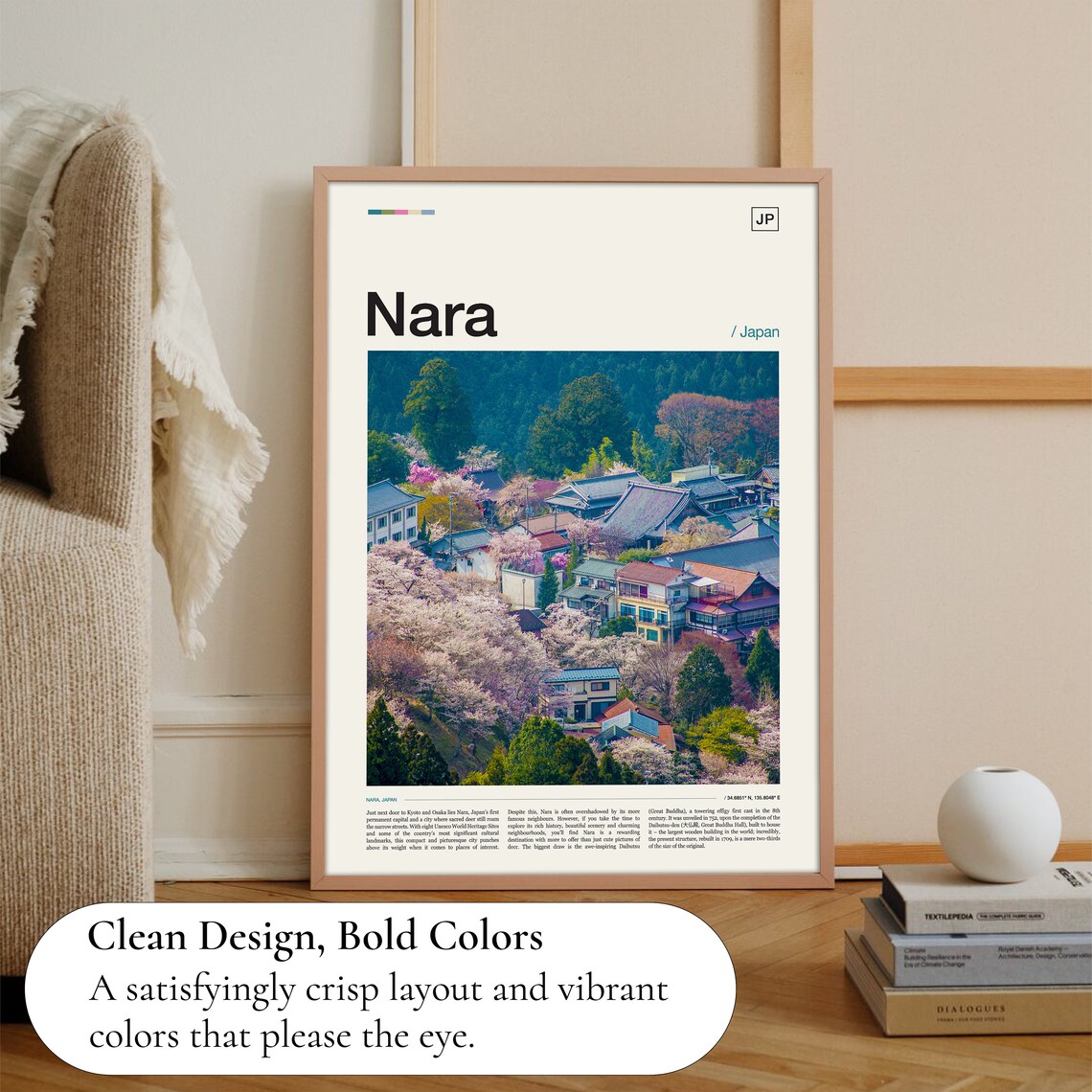 Nara Japan Travel Poster, Asia Wall Art Print - Image 3