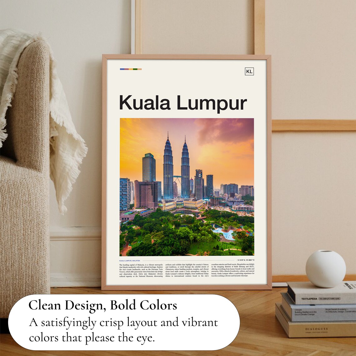Kuala Lumpur Petronas Twin Towers Sunset Skyline Photo Poster - Image 3
