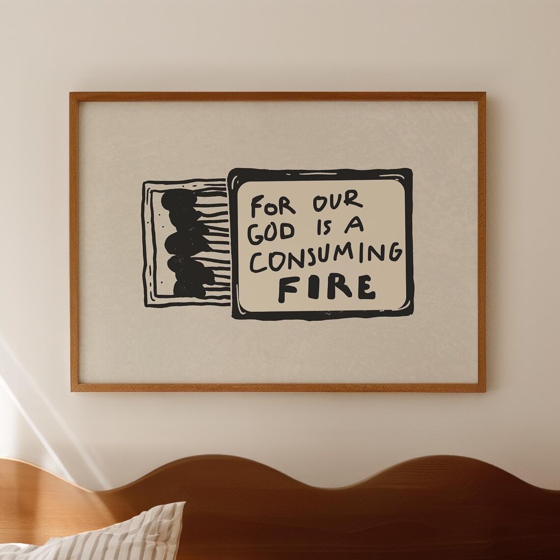 Christian Matchbook Art Print, Hebrews 12:29