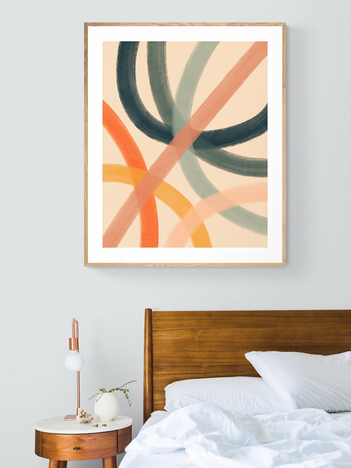 Lido Lines 1, Mid Century Abstract Art Print