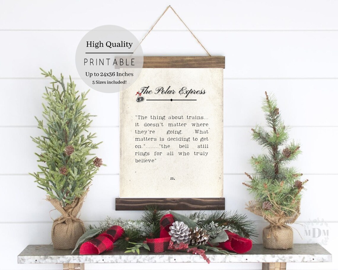 Polar Express Sign, Farmhouse Christmas Poster Print - Image 2