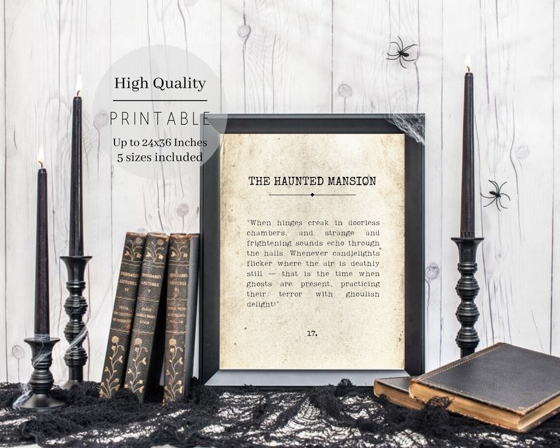 Halloween Haunted Mansion Grim Grinning Ghosts Poster - Image 2
