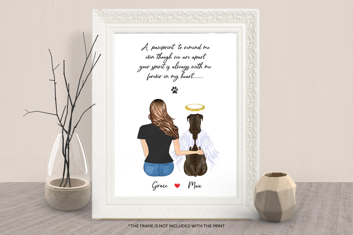 A Pawprint to Remind Me Forever in My Heart Dog Memorial Poster