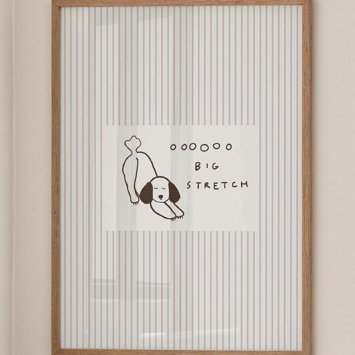 Funny Dog Print, Neutral Puppy Decor Poster