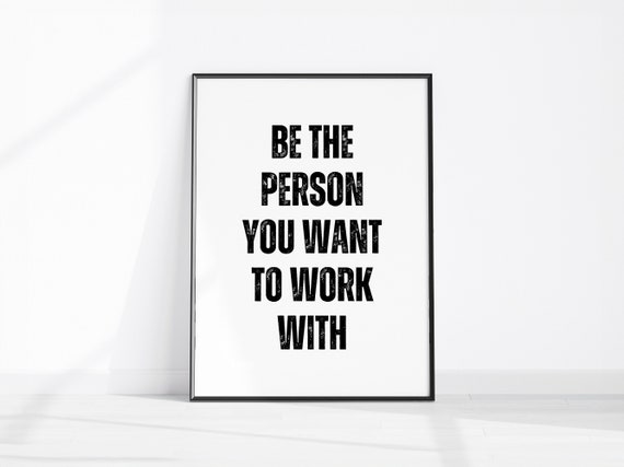 Office Teamwork Quotes Poster Print, Workplace Positivity