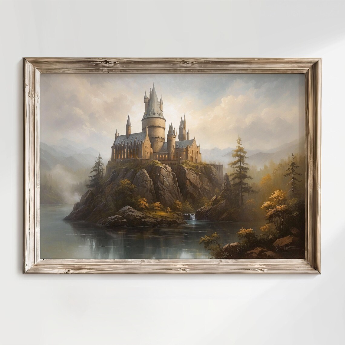 Fantasy Wizard Castle Oil Painting Academy Art Print