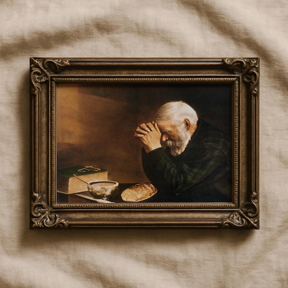Grace by Eric Enstrom Vintage Christian Art Print