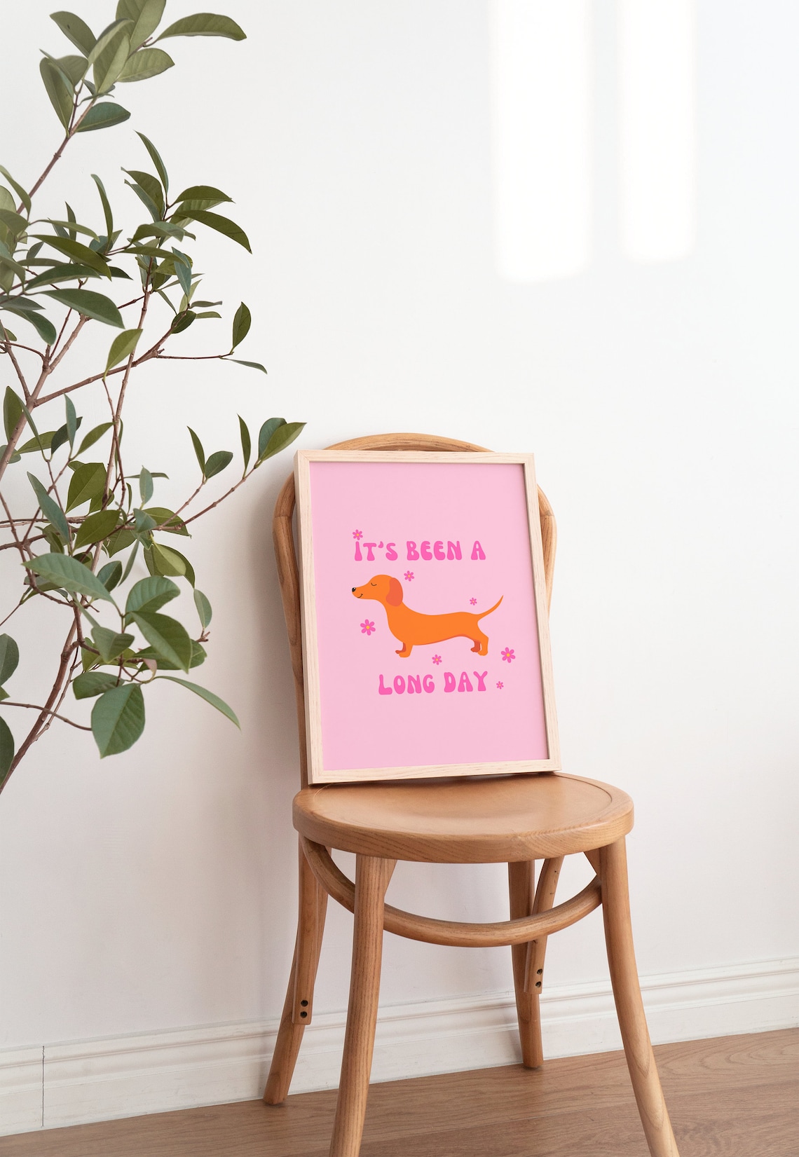 Its Been A Long Day Dachshund Funny Retro Dog Lover Wall Poster - Image 3