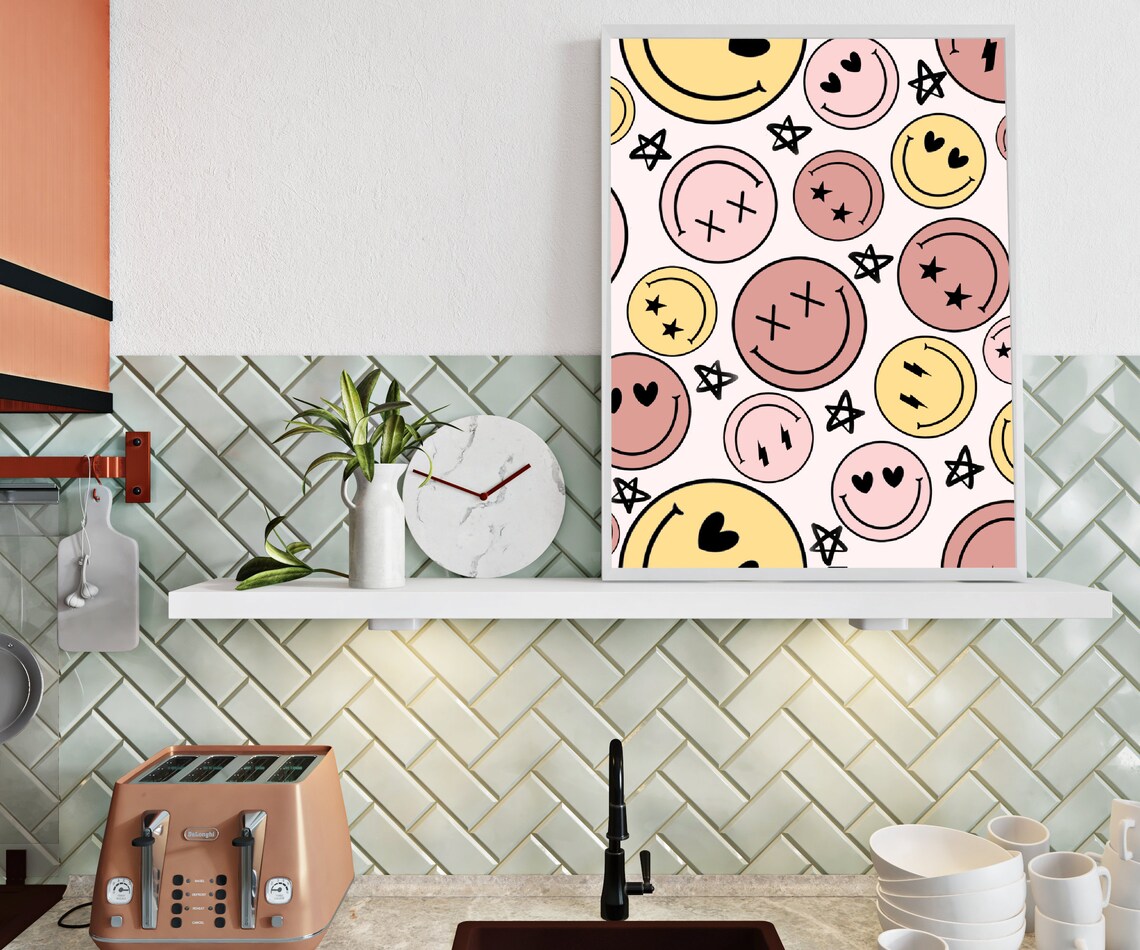 Cute Retro Wall Art Print Trendy Poster Wall Decor Aesthetic Print Art Housewarming Gift Retro Poster - Image 4