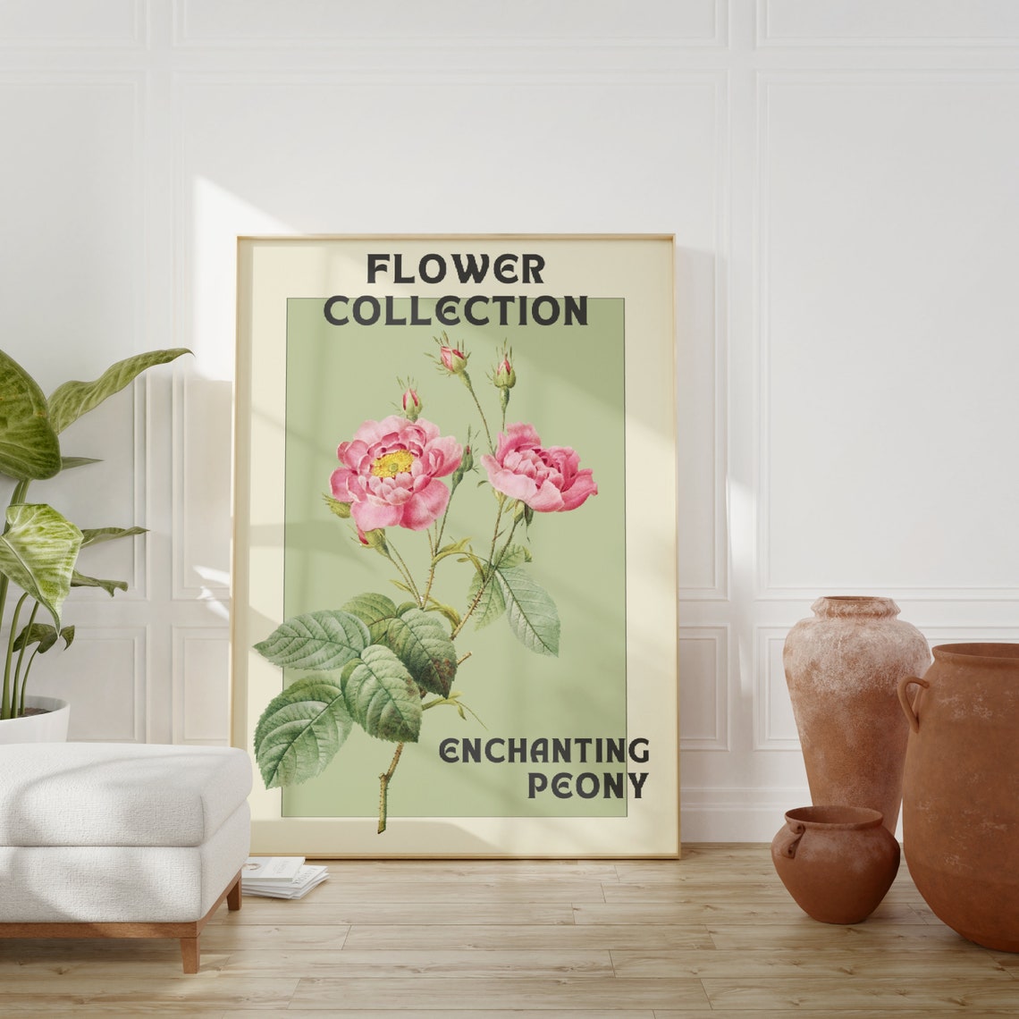 Flower Collection Enchanting Peony Vintage Botanical Decor Poster - Image 4