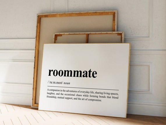 Roommate Definition Wall Art Friend Quote Print Gift For Friend Friendship Wall Art Roomies Gift Best Friend Gift