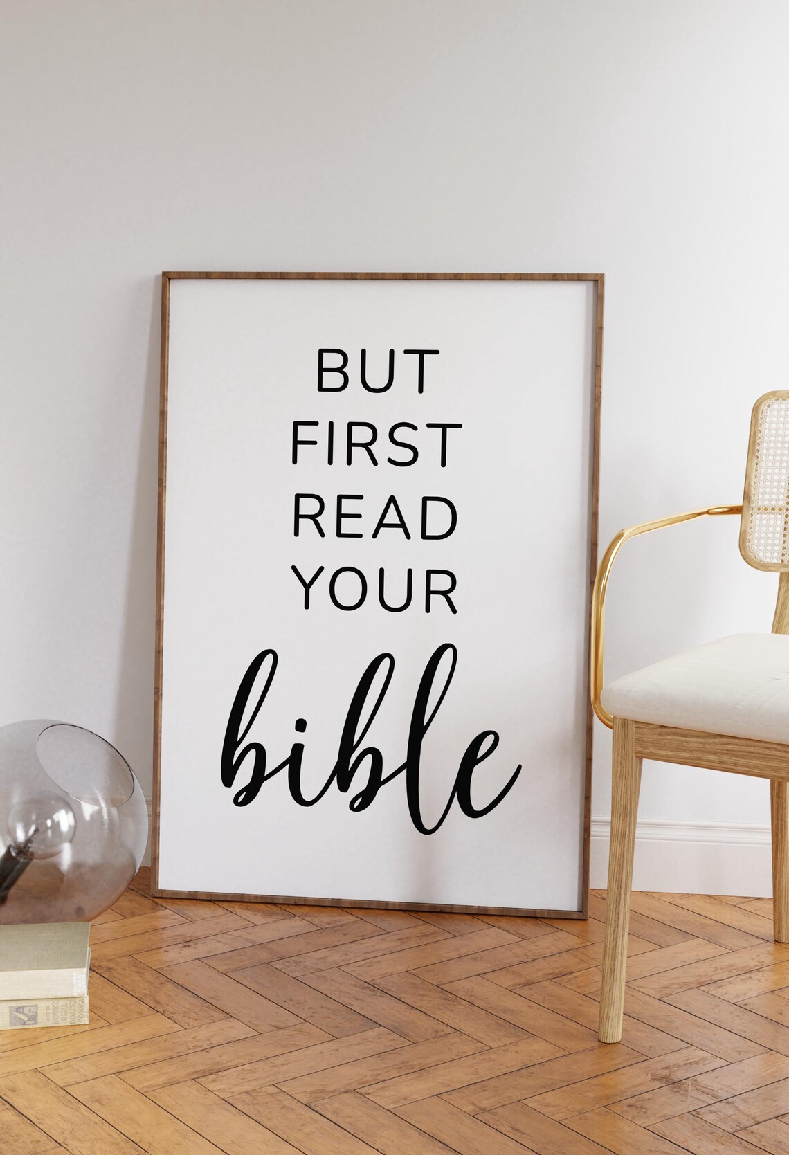Read Your Bible Print Minimalist Christian Wall Art Cute Scripture Kids Room