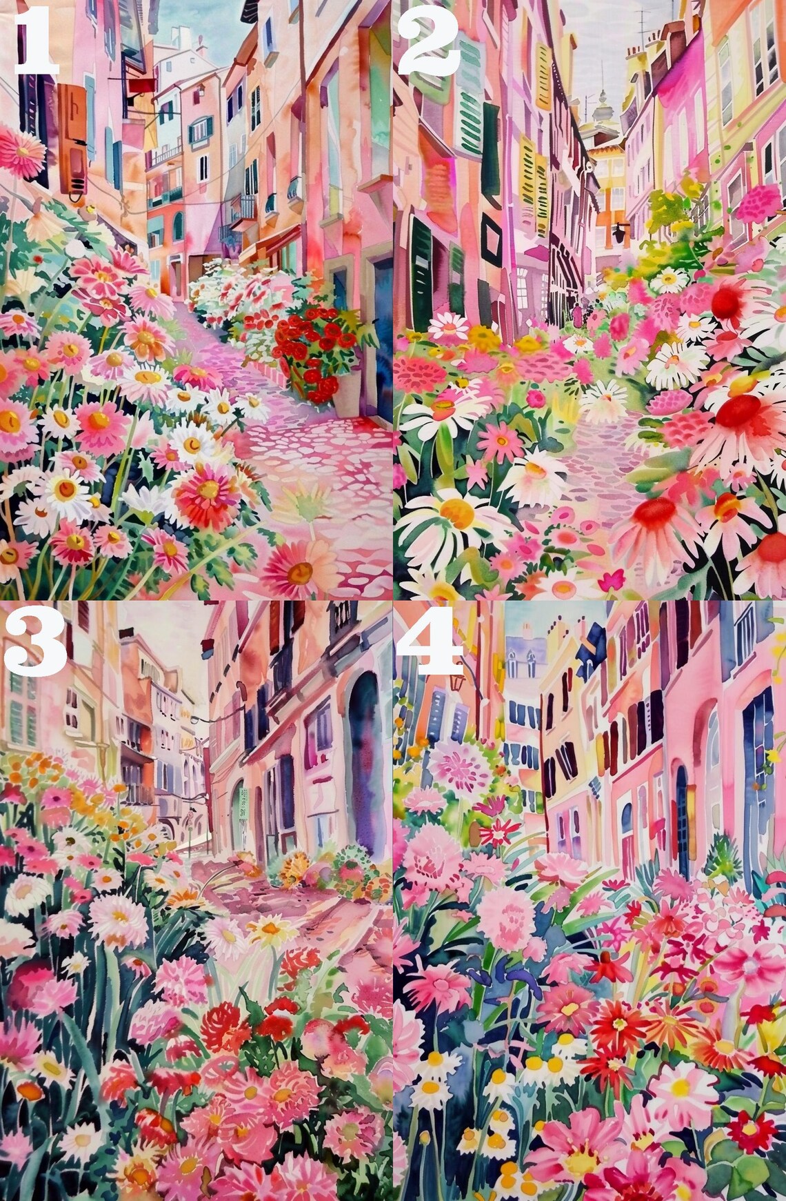 Pink Abstract Flower Jigsaw Puzzle Art, Floral Gift - Image 4