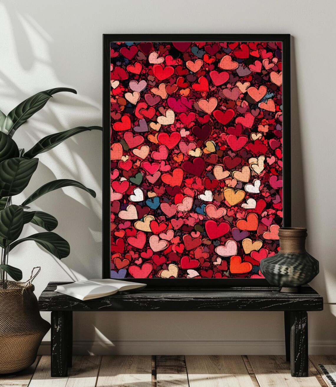 Valentine's Day Love Heart Jigsaw Puzzle Art Print