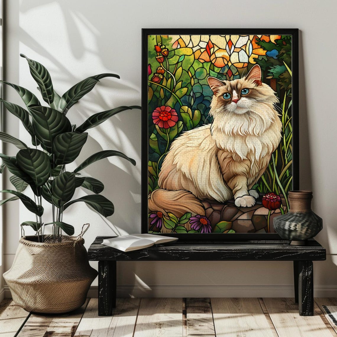 Ragdoll Cat Stained Glass Art Print - Image 4