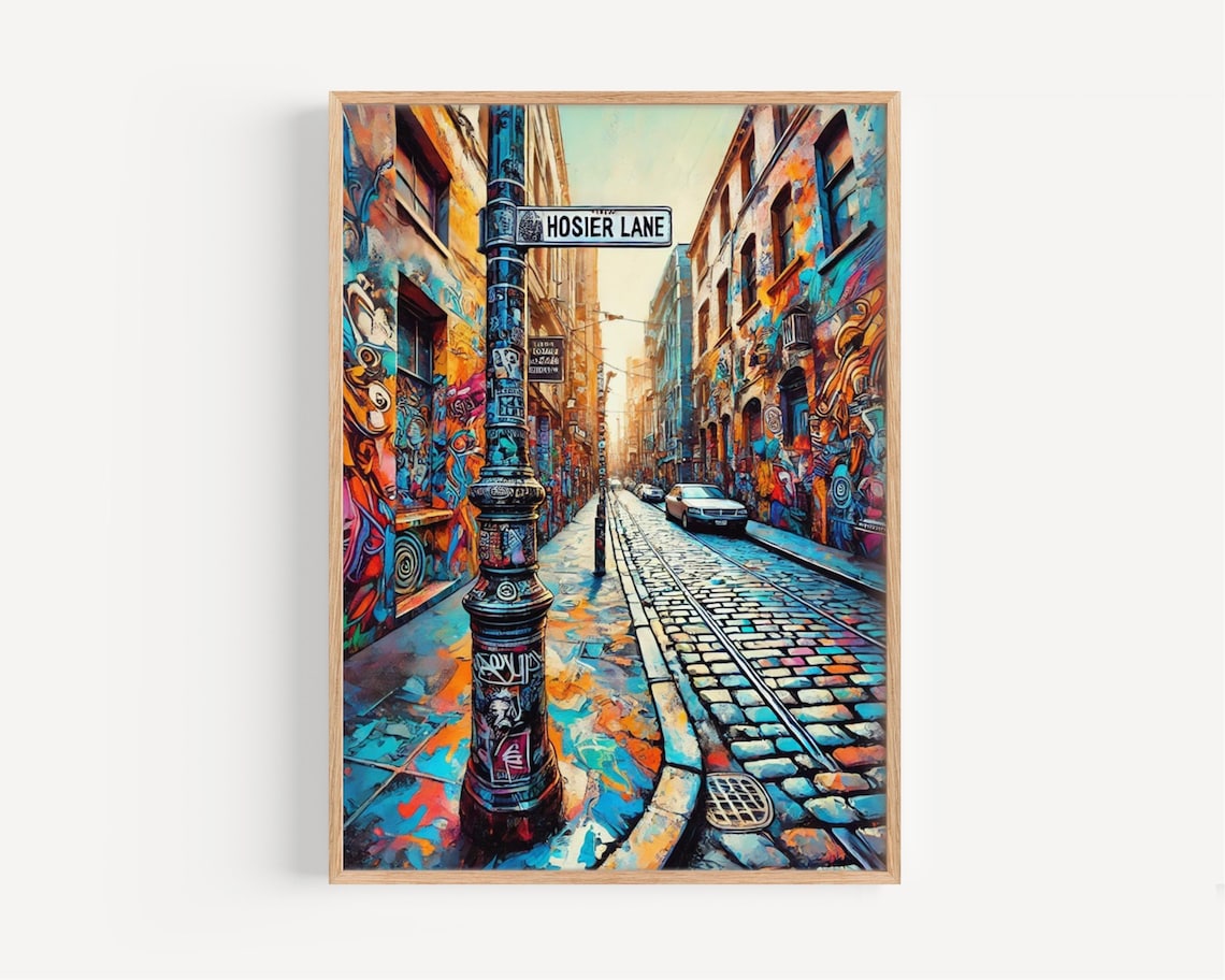 Hosier Lane, Melbourne Australia Travel Poster