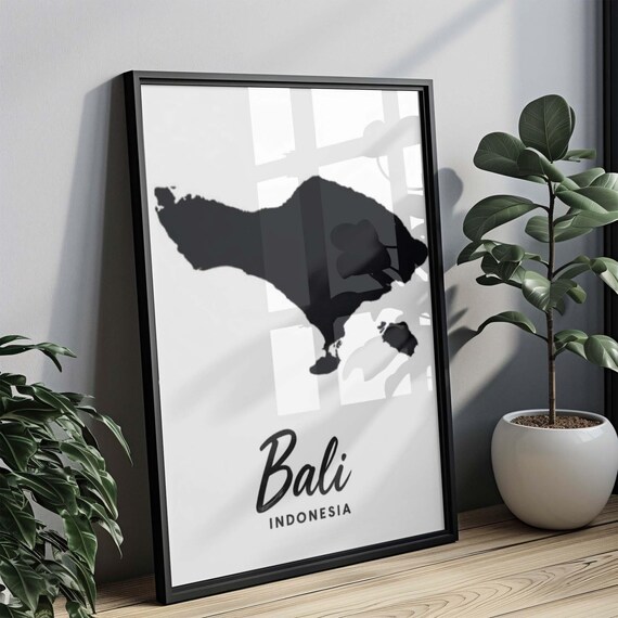 Custom Bali Map Art Print