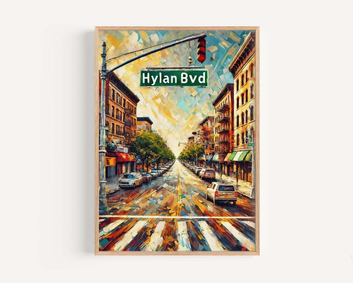 Hylan Boulevard Staten Island Vibrant New York Sunset Poster