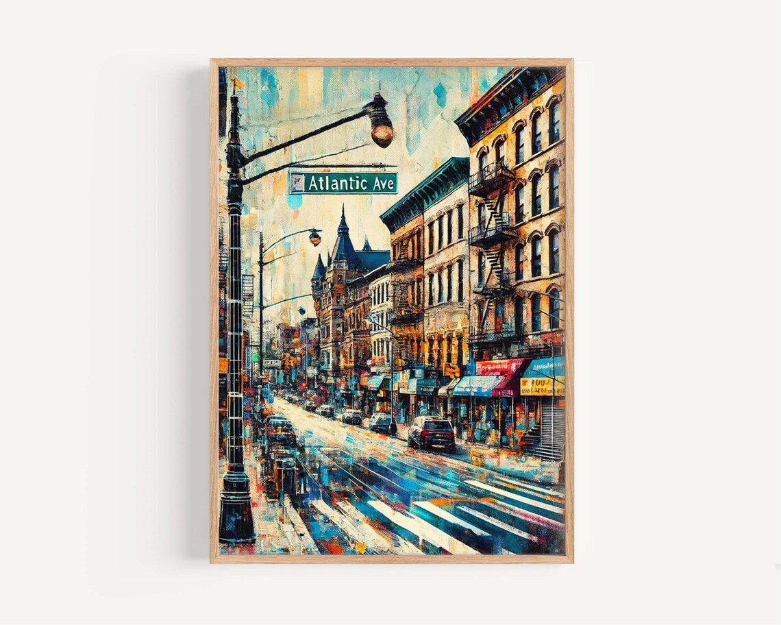 Atlantic Avenue Brooklyn Travel Poster Art Print