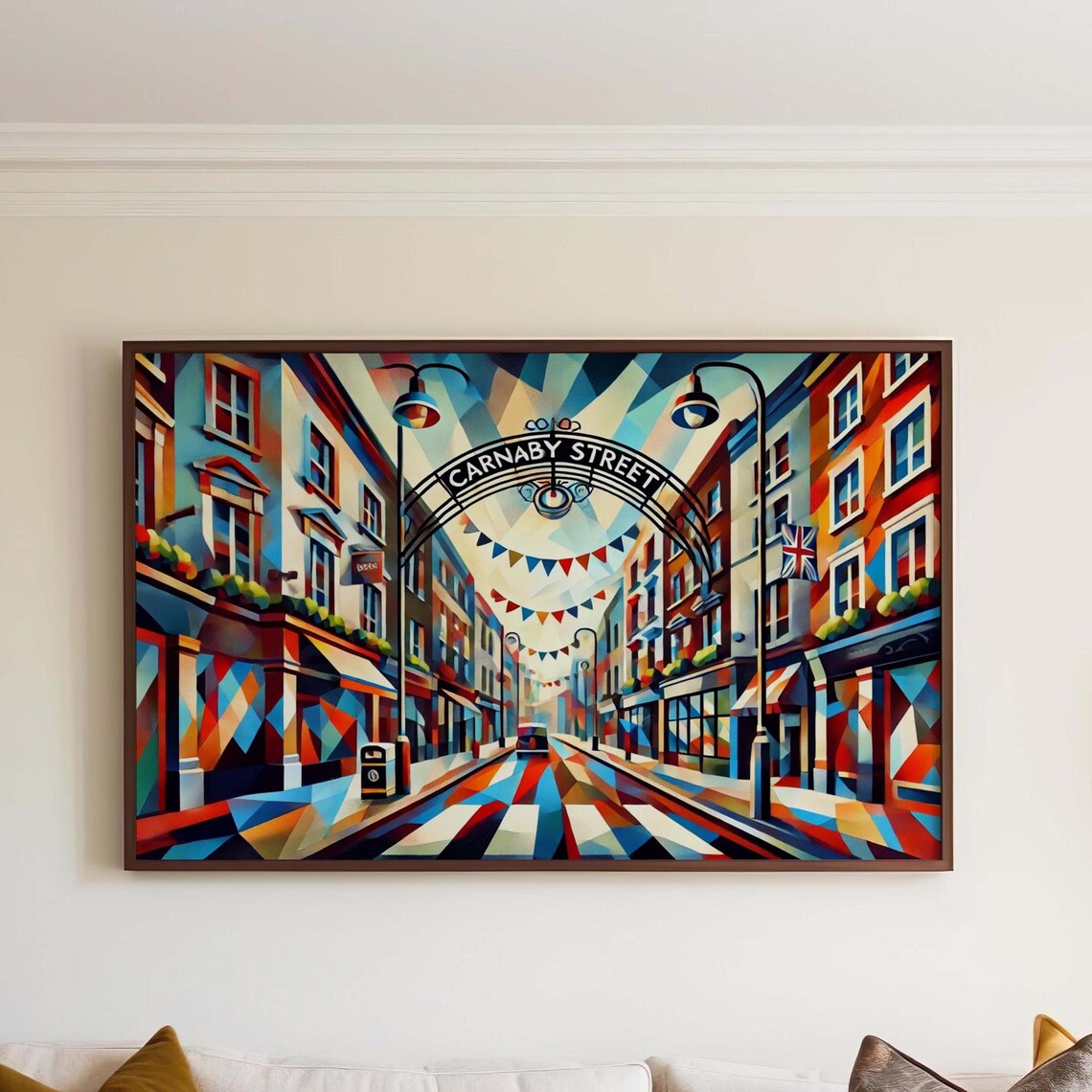 Carnaby Street London Cubism Shopping District Cityscape Poster