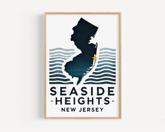 Seaside Heights Wall Art Print New Jersey Nj Gift Travel Home Decor Housewarming College Artwork