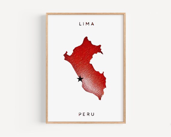Peru Lima Wall Art Print Travel Home Decor Gift College Dorm Room Artwork Housewarming Present South America Poster
