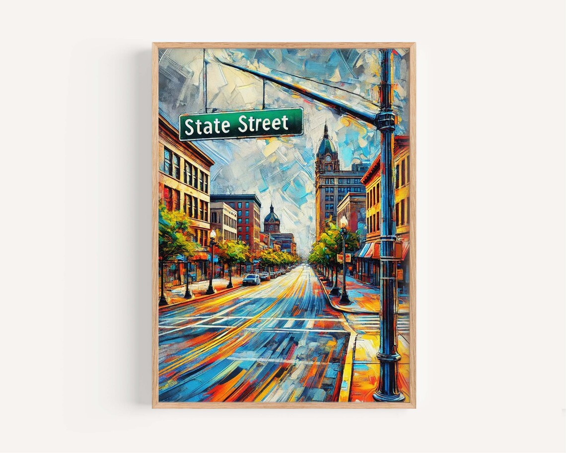 State Street Erie Pennsylvania Travel Poster