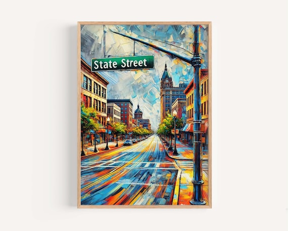 State Street Erie Pennsylvania Travel Poster