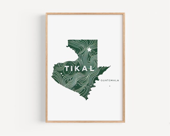 Guatemala Tikal Wall Art Print Travel Home Decor Gift Housewarming Artwork For Living Room