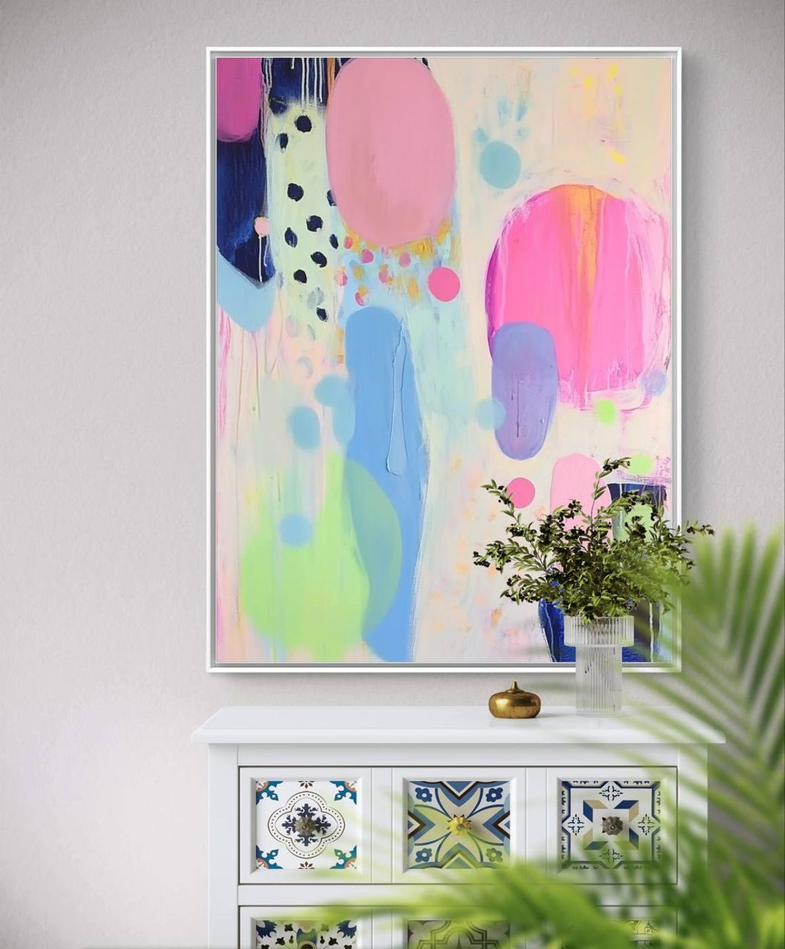Colorful Abstract Art Print Modern Home Decor