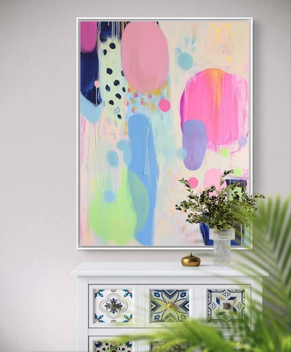 Colorful Abstract Art Print Modern Home Decor