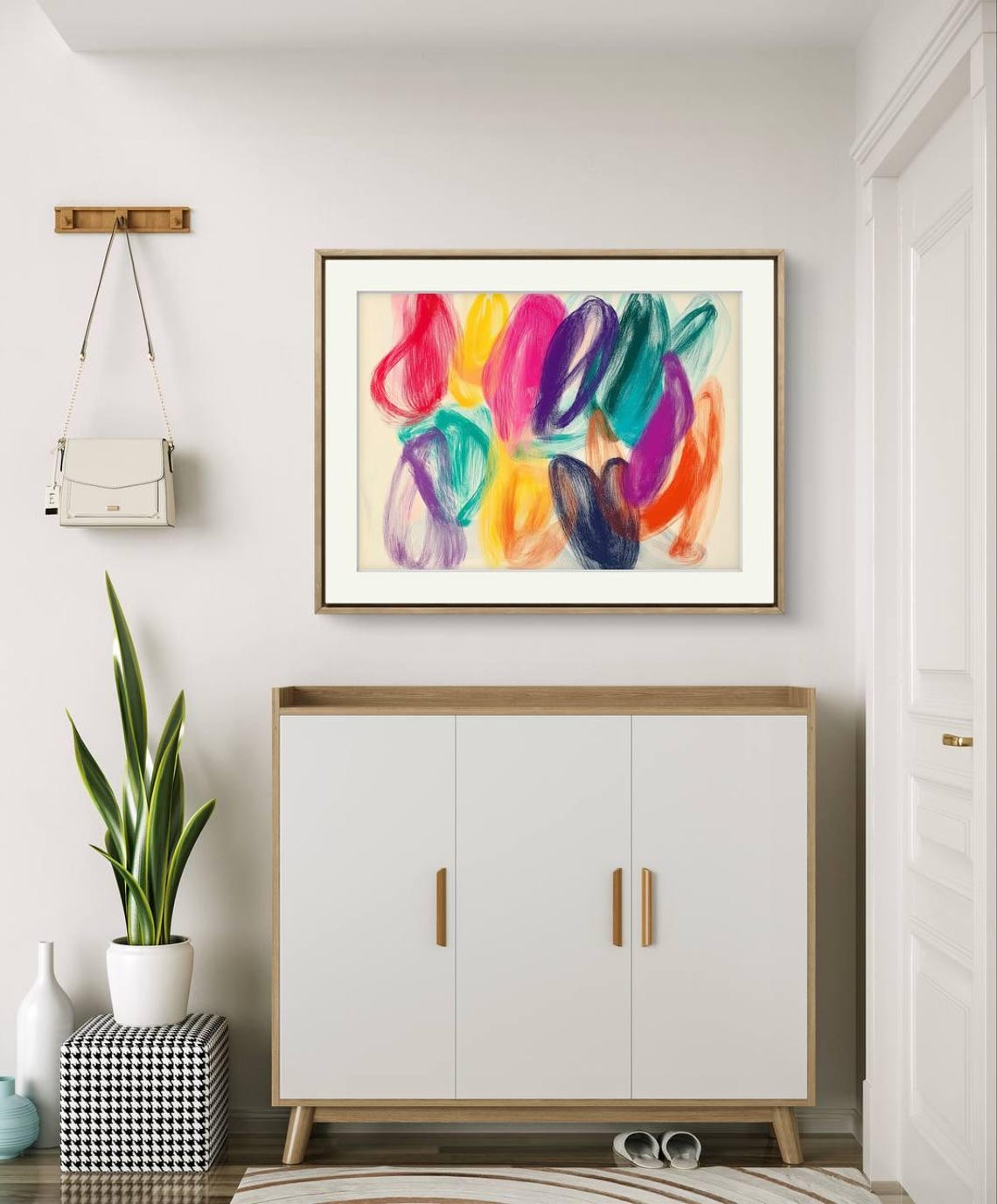 Abstract Brushstroke Art Print Modern Home Decor