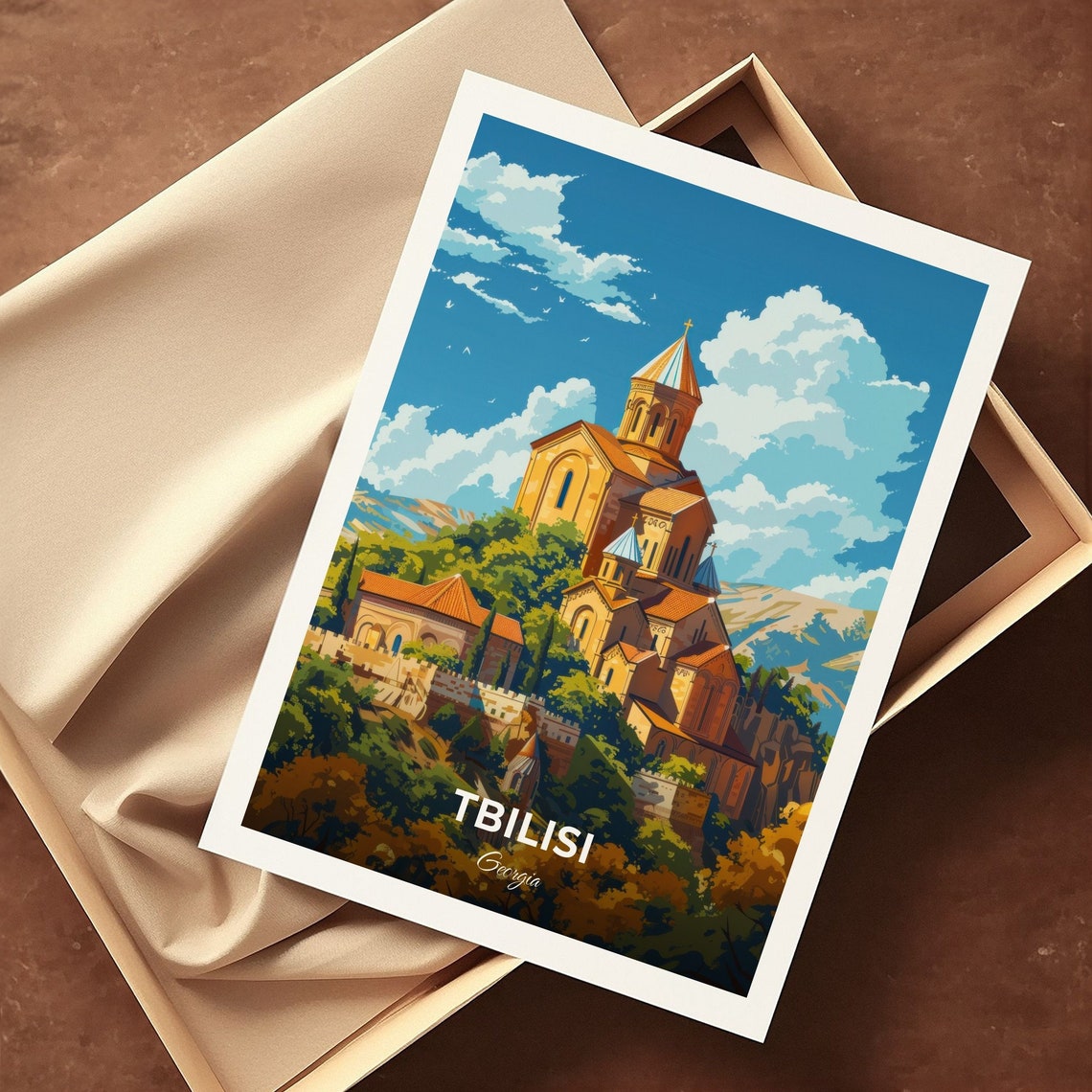 Tbilisi Georgia Sameba Holy Trinity Cathedral Hilltop Landmark Poster - Image 3