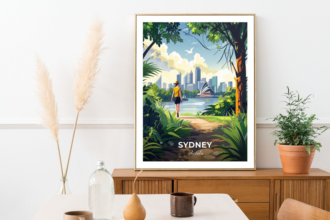 Sydney Australia Royal Botanic Garden Opera House View Travel Poster - Image 2