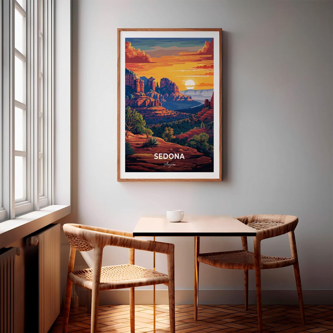 Sedona Arizona Cathedral Rock Sunset Desert Vista Travel Poster - Image 3