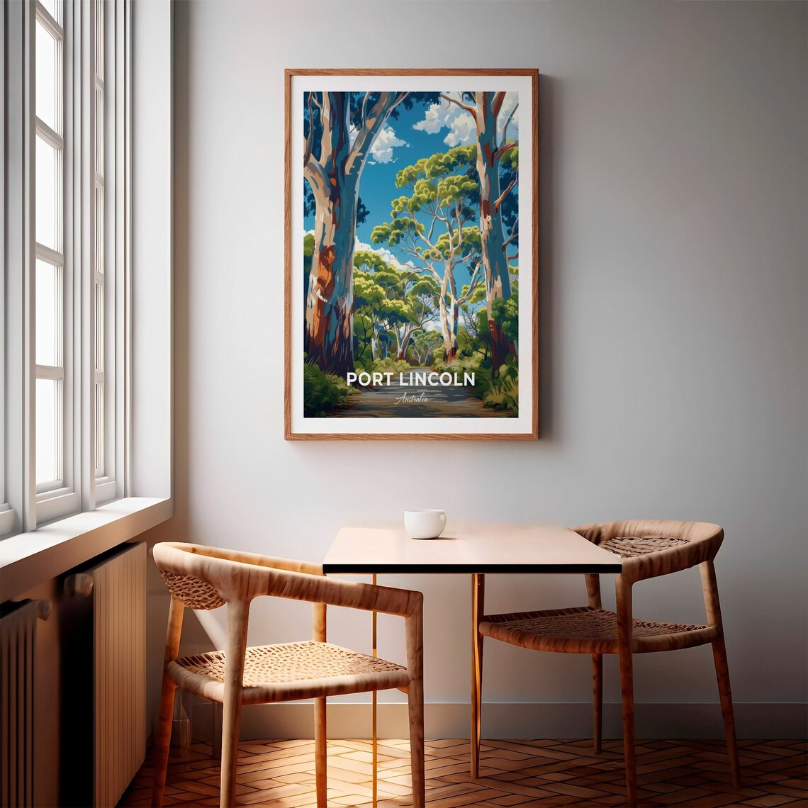 Port Lincoln Australia Towering Gum Trees on a Forest Path Travel Poster - Image 2
