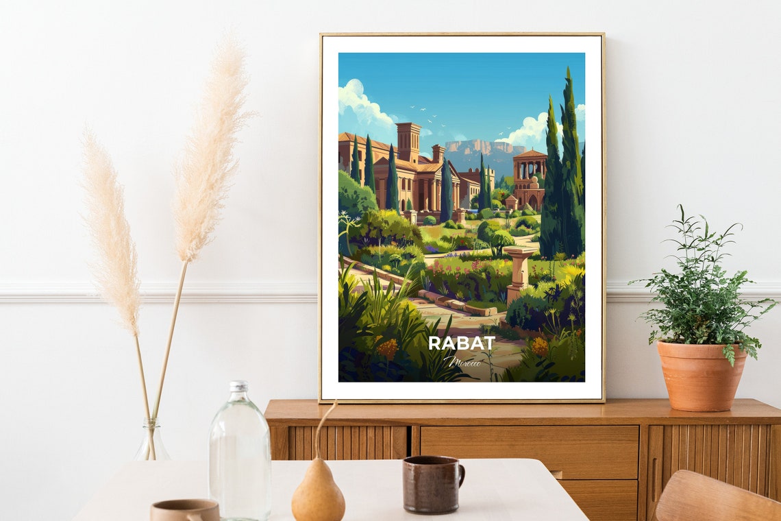 Rabat Morocco Chellah Necropolis Ancient Roman Ruins Garden Poster - Image 2