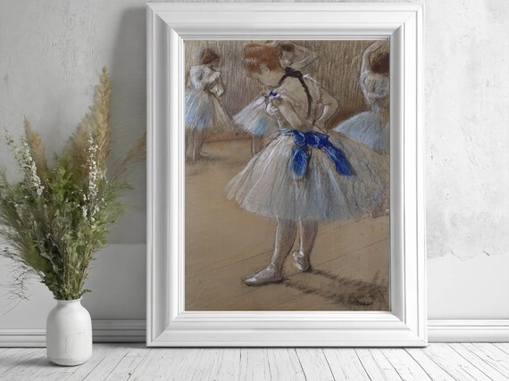 Vintage Ballerina Painting Dancer Painting Edgar Degas Vintage Dancer Prin Famous Portrait Print Classic Fine Art Instant