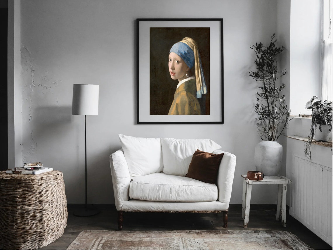 Girl With A Pearl Earring By Johannes Vermeer Art Prints Dutch Baroque Painting Vintage Woman Portrait Print Wall Art - Image 6