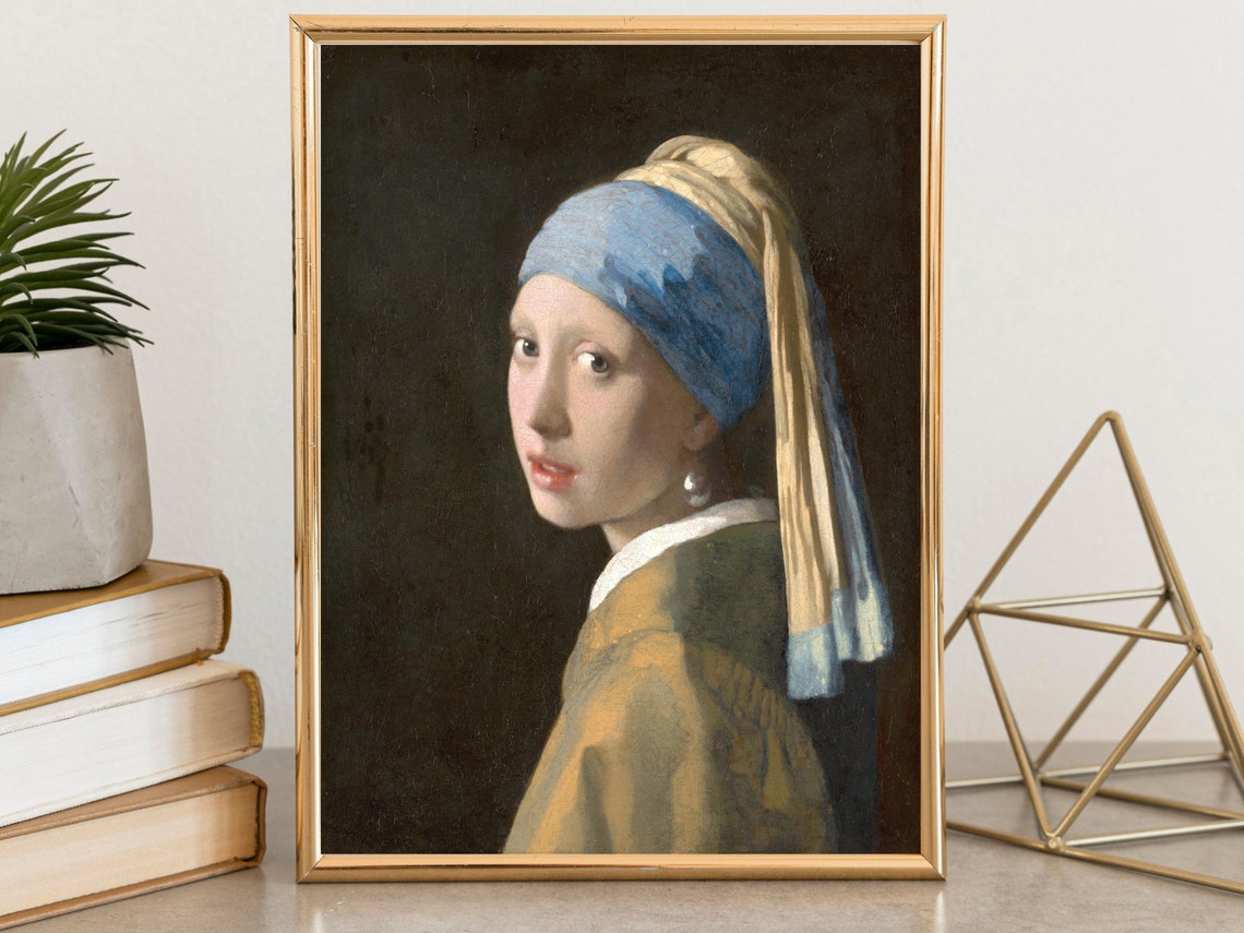 Vermeer Girl with a Pearl Earring Dutch Golden Age Masterpiece Poster