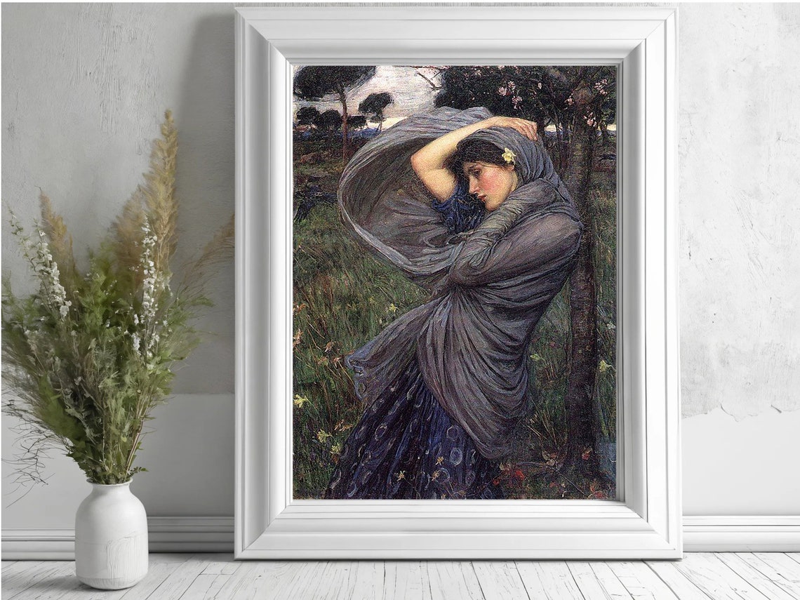John William Waterhouse Boreas Windblown Veil Woman Art Poster - Image 6