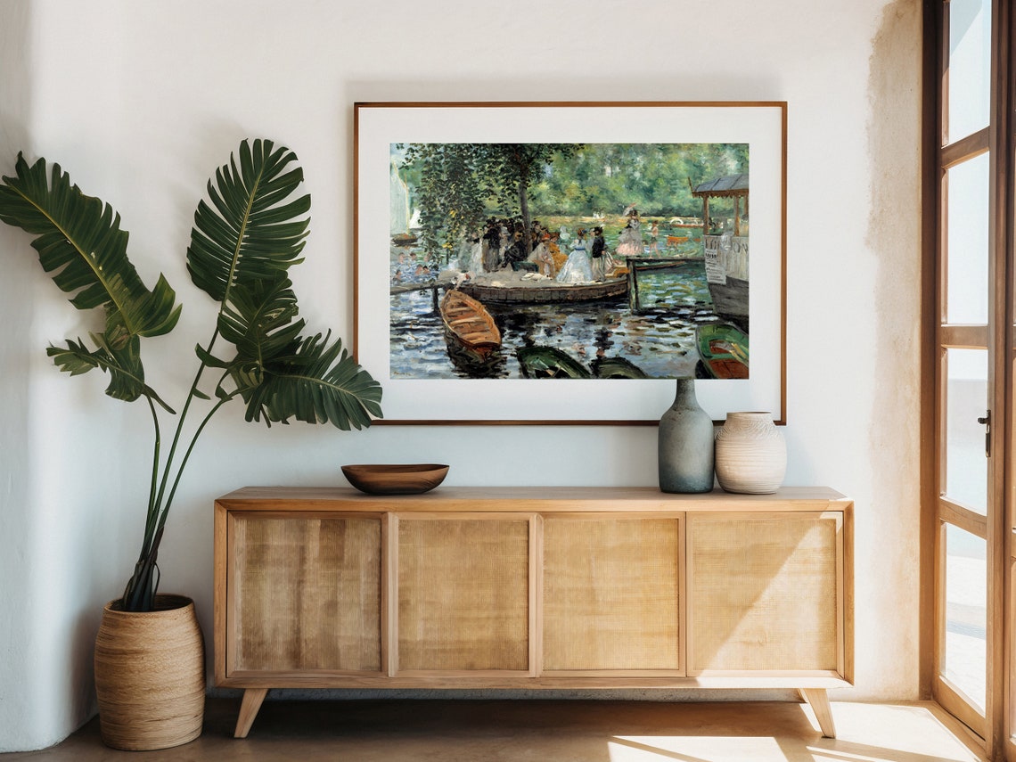 Renoir La Grenouillere Boats Bathing Riverside Impressionist Poster - Image 5